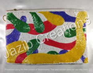 ¡Novedad de 2025! Bolso de mano bordado Floral suave para mujer, bolso de mano con purpurina brillante hecho a mano para viajes en la playa, vacaciones, lentejuelas de moda - Product Image 3