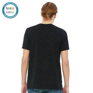 100% coton impression Logo classique col rond plaine t-shirt noir respirant - Product Image 3