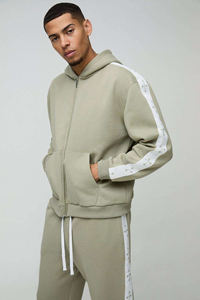 Conjunto de Sudadera con Capucha y Pantalones Deportivos de Forro Polar Ligero de 340 g, de 3 Piezas, Casual, Sólido, con Capucha, para Hombre, de Alta Calidad, Personalizado al por Mayor - Product Image 4