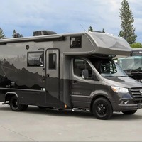 Camping-car de luxe en aluminium 2024 à vendre, modèle Sprinter, diesel, avec cuisine, salle de bain, lit et système solaire