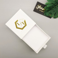 Boîte d'emballage cadeau en papier kraft gaufré fait main en gros pour bijoux, bagues et colliers