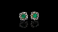 Pendientes de Diamantes Cultivados en Laboratorio para Mujer, Corte Brillante, Color Blanco, Chapado en Oro Multitono de 14k/18k, Certificados por IGI, Finos