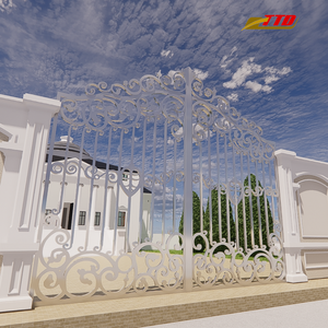 Porte décorative en fer avec défilement et caractéristiques élégantes améliorant les murs de délimitation des cours avant ou l'accès à la propriété privée - Product Image 4