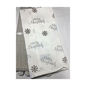 Meilleure vente bonhomme de neige de Noël brodé haute performance 100% coton biologique certificat GOTS pas de décoloration serviettes de cuisine de golf - Product Image 6