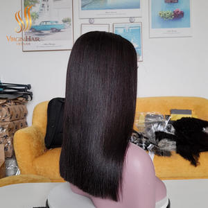 Hueso recto sedoso vietnamita crudo cutícula alineada cabello Remy Color Natural humano HD pelucas de encaje sin enredos y sin desprendimiento - Product Image 5