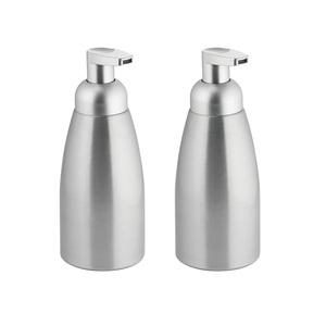 New Modern Design Round Soap Dispenser for Home Hotel Bathroom & Kitchen High Quality Metal <b>Tabletop</b> Hand Wash Pump - Product Image 5