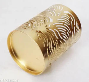 Copper Antique Metal Round Votive <b>Candle</b> Holder With <b>Tree</b> Cut Design for Home and Wedding <b>Lighting</b> Decorations - Product Image 4