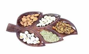 Bandeja de Madera con Diseño de Hoja, Acabado de Primera Calidad, Utensilio de Cocina para Decoración del Hogar, Mesa para Bodas - Product Image 2