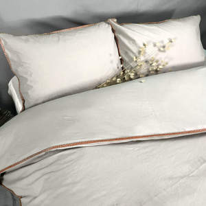 Ensemble de linge lavé 100% coton avec ourlet de haute qualité confortable pour hôtels spa - Product Image 1