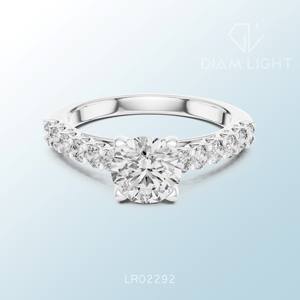 Custom made round <b>cluster</b> ring with VS clarity certified design radiant brilliance elegant gemstone timeless jewelry piece - Product Image 5