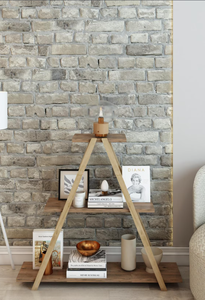 Support à plantes d'angle triangulaire à 3 niveaux, étagère à fleurs décorative en bois, design scandinave moderne - Product Image 5