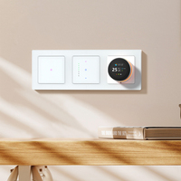 AVATTO-Panel de vidrio estándar europeo de alta calidad, interruptor de cortina y luz inteligente de 1-3 bandas, compatible con Alexa y Google Home
