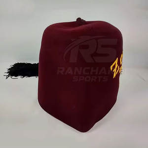 Chapeau Fez Maçonnique Cérémonies de la Loge Coiffure Chapeau Fez de Haute Qualité Broderie Maçonnique Chapeau Fez Maçonnique OEM - Product Image 4