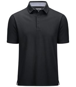 เสื้อโปโลลายสีพื้นลำลองของผู้ชายขายดี - Product Image 3