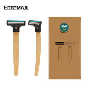 Chất Lượng Cao Tre Xử Lý Ba Lưỡi Dùng Một Lần Sinh Thái Dao Cạo Với Lưỡi Thép Không Gỉ Xoay Vòng Đầu Cho Nam Giới Của An Toàn Cạo Râu - Product Image 1