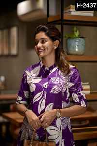 Vêtements ethniques indiens en coton magique avec une belle impression numérique prêt à porter Kurti avec un ensemble de vêtements de loisirs et de festivals - Product Image 6