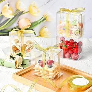 กล่องของขวัญพีวีซีใสวัสดุรีไซเคิลเป็นมิตรกับสิ่งแวดล้อมปรับแต่งได้สำหรับลูกอมช็อคโกแลตสติกเกอร์ OEM/ODM ใช้ได้ - Product Image 3