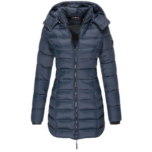 แจ็คเก็ตผ้าฝ้ายบุนวมตัวยาวเข้ารูปสำหรับฤดูหนาวเสื้อโค้ทขนเป็ดให้ความอบอุ่นกันลมใหม่ - Product Image 6