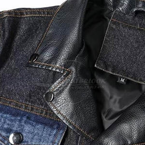 Veste coupe-vent décontractée en jean pour hommes à bas prix 2025 vente en gros de veste en jean pour hommes avec intérieur en fourrure - Product Image 5