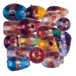 Lampwork คริสตัลอินเดียแบบแฟนซีผสมเครื่องประดับขนาดใหญ่ทำชุดกำไลและสร้อยคอพร้อมลูกปัดแก้ว - Product Image 4