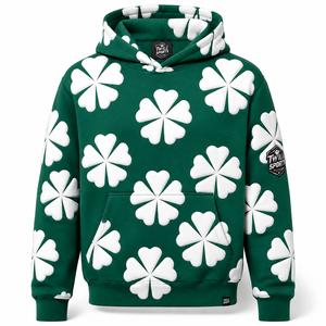 Prix raisonnable, sweat à capuche imprimé en relief, qualité supérieure, nouveau produit, coton et polyester, streetwear décontracté, impression en relief sur le capuche - Product Image 1