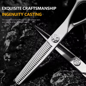Ciseaux de barbier professionnels à tranchant aiguisé, en acier japonais, finition durable, outil de coupe pour salon et stylistes - Product Image 3