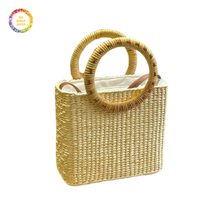Bolsa de jacinto de agua tejida de primera calidad: Bolso duradero elegante, gran calidad con precio al por mayor asequible - Product Image 2