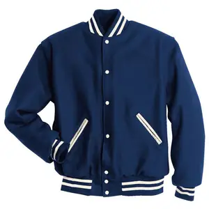 High Quality Men Wool Body Lettermen Jacket Custom Embroidery Lettermen Jacket Solid Colors Lettermen Jacket