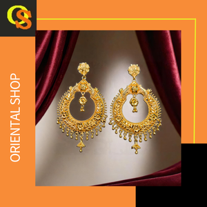 Super Quality <b>Earrings</b> Set with Traditional Designed 22CT Gold Plated Jhumka Style <b>Earrings</b> Jewelry for Women Wear by Exporters - Product Image 3