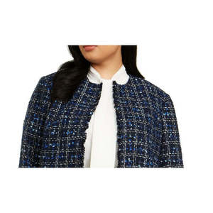 Giacca in Tweed da Donna Calvin Klein Taglia Grande in Blu, Taglia 16W - Product Image 2