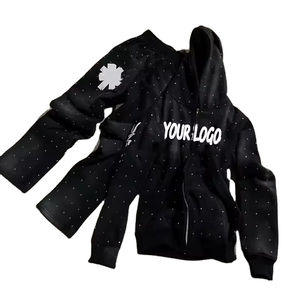 Ensemble de survêtement et de sweat-shirt pour homme, streetwear d'hiver, poids lourd, logo personnalisé, impression sérigraphique, coton de haute qualité, séchage rapide, hip-hop - Product Image 6