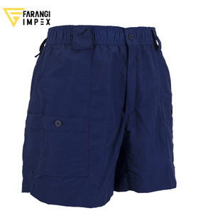 Nuevos Shorts de Pesca de Secado Rápido para Hombre, Diseño Personalizado con Estampado de Peces Grises, Color Sólido Azul Marino, Tejido de Punto, Estilo Board Short - Product Image 5