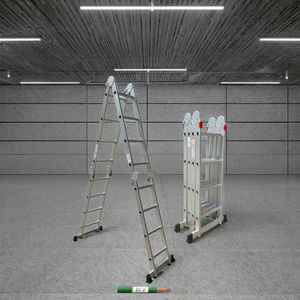 Home Use Modern <b>Aluminum</b> Folding <b>Ladder</b> EN131 Portable Multi-Purpose Anti-Slip Design Hospital Industrial - Product Image 3