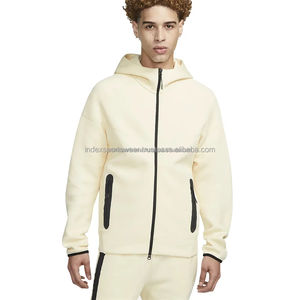 Ensemble de survêtement en molleton surdimensionné pour homme, motif uni, hiver, lavage personnalisé, logos personnalisés, sans cordon de serrage, 2025 - Product Image 3