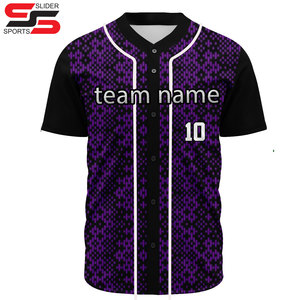 Maillot de baseball 100 % polyester sublimé à boutons pour jeunes, personnalisable avec logo, prix d'usine - Product Image 3