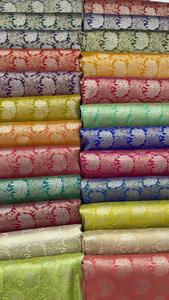 Tissu en soie brocart de luxe sur mesure, léger, couleur unie, anti-boulochage, pour vêtements féminins, élégance éclatante - Product Image 2