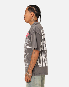 เสื้อยืดผู้ชายลายกราฟิกแนวสตรีทแวร์สีแอซิดวินเทจ - Product Image 5