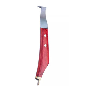 Cuchillo de pezuña de precisión con pezuña para diestros J2 Hoja de acero inoxidable Topper de latón con mango de madera - Product Image 1