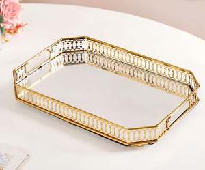 Beautiful Coloured Iron Metal Serving Tray for <b>Wedding</b> Ramadan & Gift Giving for <b>Chocolate</b> & Dessert Serving - Product Image 3