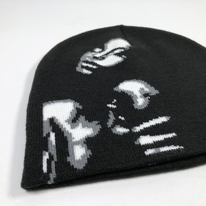 OEM de alta calidad de la venta caliente unisex colorido negro desplegar Beanie personalizado claro jacquard impresión diseño mujeres skully sombreros de invierno - Product Image 4