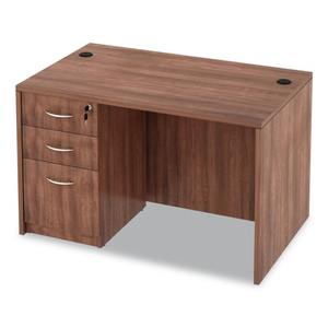 Alera VA214830WA Serie Valencia 47.25 pulgadas. X 29.5 Pulgadas X 29.63 Pulgadas Escritorio Moderno de Nogal con Frente Recto, Escritorios de Oficina Duraderos - Product Image 5