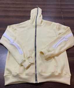 Sweat-shirts à capuche en molleton français personnalisés de haute qualité pour hommes, streetwear d'hiver, coupe oversize, épaules tombantes, 100% coton, shorts - Product Image 4