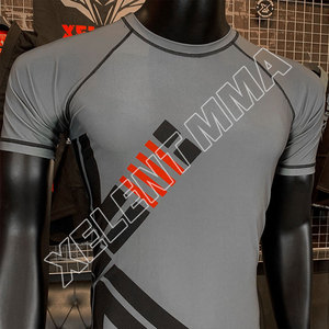 OEM ODM Rash Guard Men Sublimation Printed Spandex <b>Bjj</b> Rash Guard Gym Surfing Diving <b>Rashguard</b> Compression Shirts MMA Rash Vest - Product Image 2