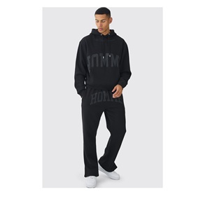 Ensemble de survêtement décontracté pour homme, style automne, respirant, en polyester/coton tricoté, imprimé numérique, pantalon cargo, sweat à capuche, pour l'extérieur - Product Image 1