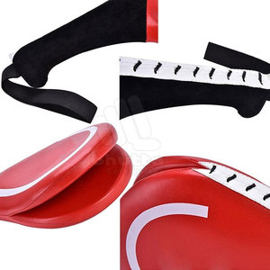 Protector de Piernas de Cuero para Entrenamiento de Boxeo y Artes Marciales - Color Rojo, Transpirable y Protector - Product Image 3