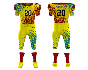 Uniforme de Football américain pour jeunes à séchage rapide à manches courtes en polyester ensemble de maillots sublimés paquet en vrac pour hommes disponible - Product Image 1