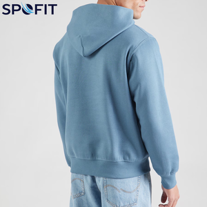 Sweat-shirts à capuche unis en coton coupe ajustée personnalisés pour l'hiver, 450 GSM, grammage lourd, vente en gros, décontractés, pour garçons, collection automne-hiver - Product Image 3