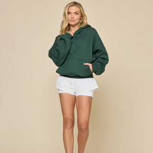 Sweat-shirt à capuche sport personnalisé avec logo, vêtements de sport, molleton, taille plus, jogging athlétique pour femmes - Product Image 1