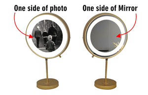 Espejo de mesa de maquillaje de escritorio con estilo personalizado, decoración de mesa de tocador personalizable - Product Image 4