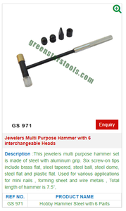 Joyeros Martillo multiusos con 6 cabezas intercambiables GS 971 Herramientas de joyería para herramientas de joyería - Product Image 2